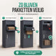 Avalo Pakketbrievenbus - Pakketkluis voor Buiten - Pakketbox Antraciet - Afsluitbaar met Slot - Wandmontage of Vrijstaand