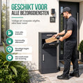 Avalo Pakketbrievenbus - Pakketkluis voor Buiten - Pakketbox Antraciet - Afsluitbaar met Slot - Wandmontage of Vrijstaand