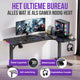 Avalo Gaming Bureau - 160x100x75 CM - L Vormig Hoekbureau - Game Desk Met LED Verlichting - Tafel - Zwart - Hoek Rechts