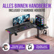 Avalo Gaming Bureau - 160x100x75 CM - L Vormig Hoekbureau - Game Desk Met LED Verlichting - Tafel - Zwart - Hoek Rechts