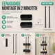Avalo Doucherek Hangend Zwart - Opbergrek Badkamer - Doucherekje Zonder Boren - Met Ophanghaken - Voor Douchedeur - Douchecaddy