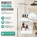 Avalo Doucherek Hangend Wit - Opbergrek Badkamer - Doucherekje Zonder Boren - Met Ophanghaken - Voor Douchedeur - Douchecaddy