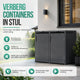 Avalo Kliko Ombouw 2 Vaks - Containerombouw voor 2 Containers - Afvalcontainer Ombouw Dubbel Metaal - Antraciet 7016 Containerberging