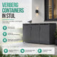 Avalo Kliko Ombouw 3 Vaks - Containerombouw voor 3 Containers - Afvalcontainer Ombouw Metaal - Antraciet 7016 Containerberging