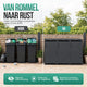 Avalo Kliko Ombouw 3 Vaks - Containerombouw voor 3 Containers - Afvalcontainer Ombouw Metaal - Antraciet 7016 Containerberging
