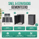 Avalo Kliko Ombouw 3 Vaks - Containerombouw voor 3 Containers - Afvalcontainer Ombouw Metaal - Antraciet 7016 Containerberging