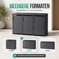 Avalo Kliko Ombouw 3 Vaks - Containerombouw voor 3 Containers - Afvalcontainer Ombouw Metaal - Antraciet 7016 Containerberging