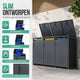 Avalo Kliko Ombouw 3 Vaks - Containerombouw voor 3 Containers - Afvalcontainer Ombouw Metaal - Antraciet 7016 Containerberging