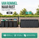 Avalo Kliko Ombouw 4 Vaks - Containerombouw voor 4 Containers - Afvalcontainer Ombouw Metaal - Antraciet 7016 Containerberging