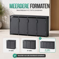 Avalo Kliko Ombouw 4 Vaks - Containerombouw voor 4 Containers - Afvalcontainer Ombouw Metaal - Antraciet 7016 Containerberging