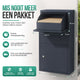 Avalo Pakketbrievenbus - Pakketkluis - Pakketbox Antraciet 44x22x82 CM - Afsluitbaar met Slot - Wandmontage of Vrijstaand