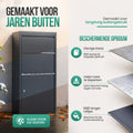 Avalo Pakketbrievenbus - Pakketkluis - Pakketbox Antraciet 44x22x82 CM - Afsluitbaar met Slot - Wandmontage of Vrijstaand