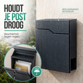 Avalo Brievenbus - Met slot en apart krantenvak – Wandbrievenbus - Antraciet - Inclusief montagemateriaal & 2 sleutels