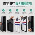 Avalo Wissellijst Hout - Inlijsten Voetbal Shirt - 3D Box Frame - 90x70 CM - Zwart - Diepe fotolijst - Shirt Inlijsten In Fotolijstje