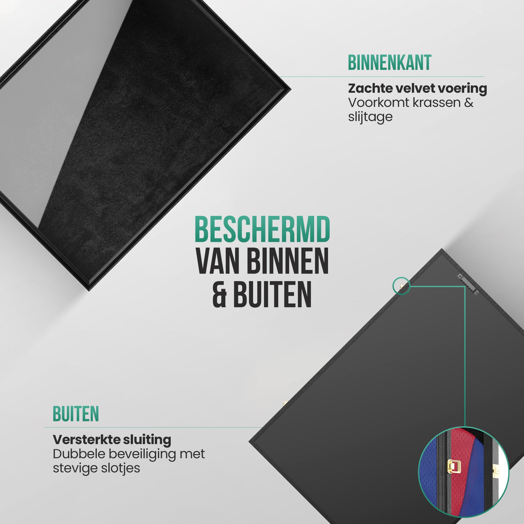 Avalo Wissellijst 90x70 cm Zwart - Diepe Fotolijst Box Frame - Geschikt voor Voetbal Shirt Inlijsten - Openklapbaar